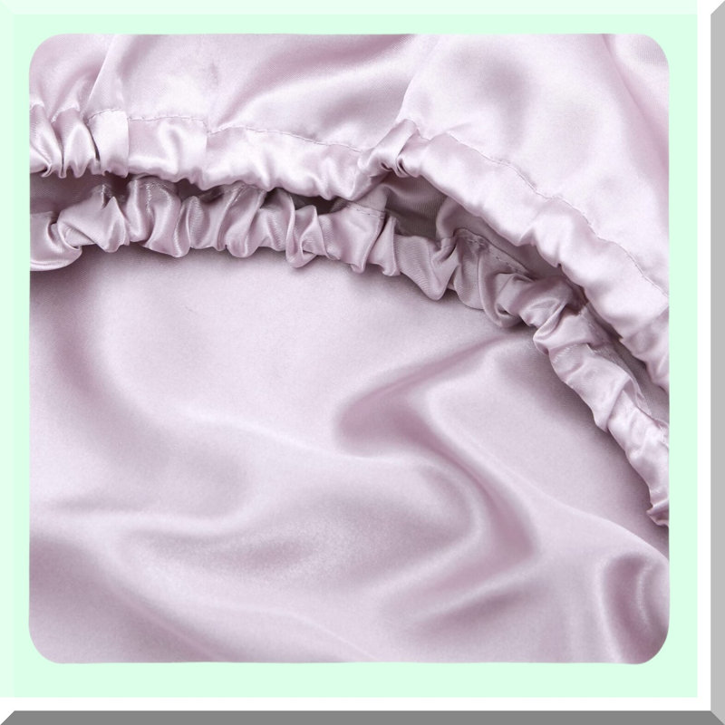 LuxurySilk Twin XL Fitted Sheet - Deep Pocket Bedding in Light Purple - Wrinkle-Free, Breathable, Non-Fading - Soft Single Bottom Sheet with Full Elasticization
