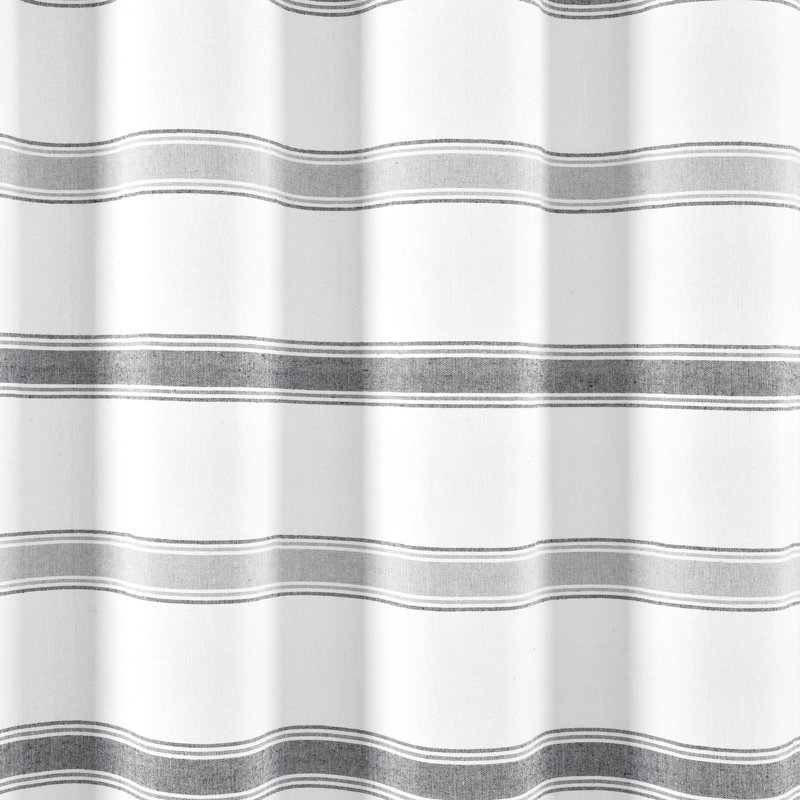 Rideau de douche rayé simple, Gris