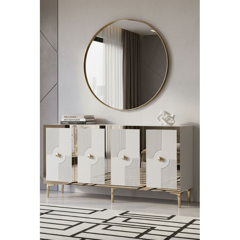 Console, White/Gold