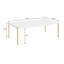 Table basse Corene au fini blanc et or