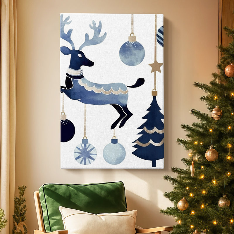 Frostlit Icicles at Dawn - Toile tendue avec châssis de qualité supérieure, H 48 po x l 32 po