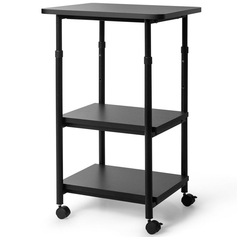 Maine 67cm H x 49cm W Book Cart with Wheels