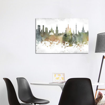 Moscow Skyline by WallDecorAddict - Wrapped Canvas Print