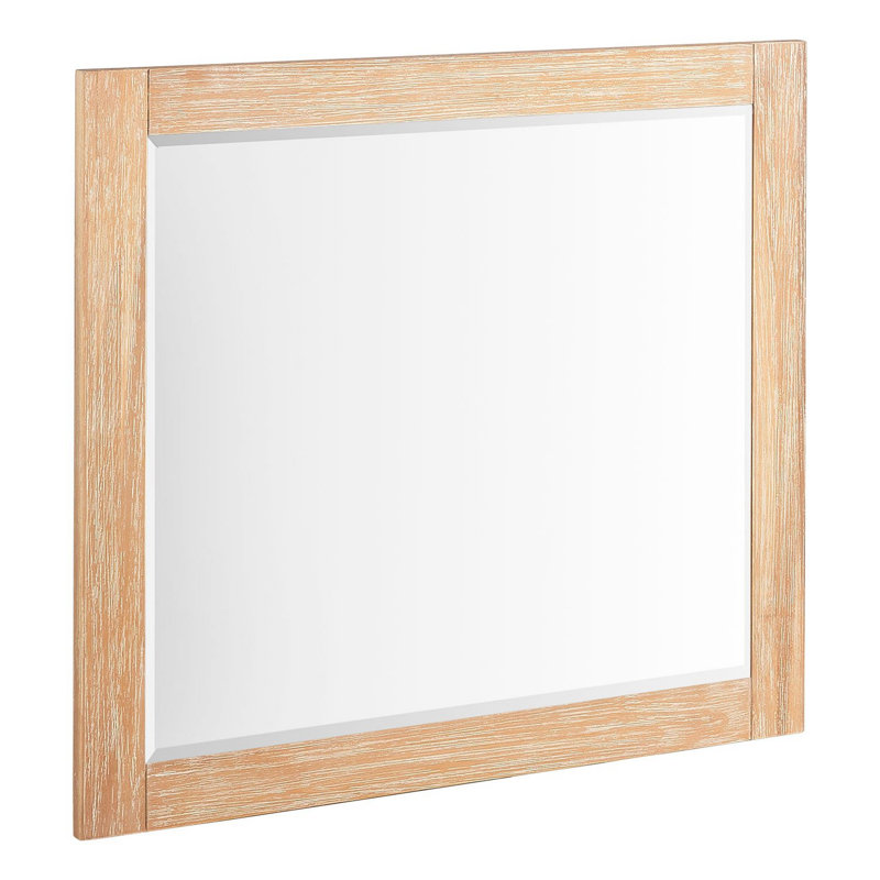Fallbrook Framed Bathroom Mirror, 31.5" x 34", Driftwood Brown