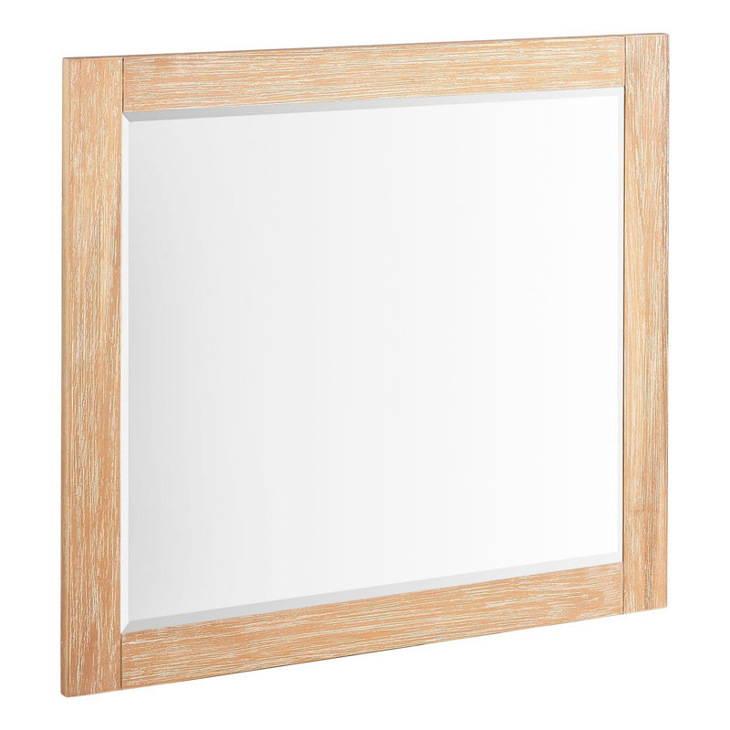Fallbrook Framed Bathroom Mirror, 31.5" x 34", Driftwood Brown