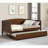 Wood Twin Daybed With Trundle Medium Walnut