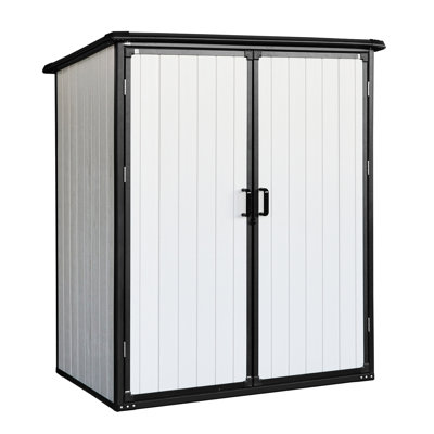 Remise extérieure en résine: armoire imperméable et verrouillable pour les vélos, le patio et le rangement efficace - Armoire offerte en masse: avec portes imperméables, protégées