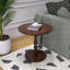 Table d'appoint ronde 23 po avec grain de noyer - pieds en bois massif-620050891