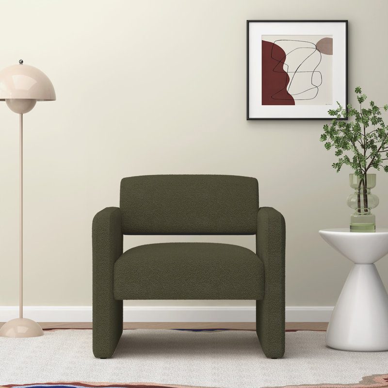 Chaise rembourrée confortable, Velours vert