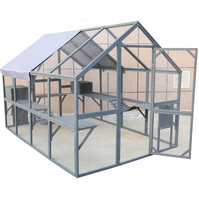 Grande cage à chat en bois pour chat Catio
