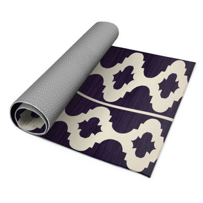 Trellis Purple Indoor and Outdoor Area Rug