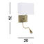 Valleystone Mild Steel LED Armed Sconce-2098599631