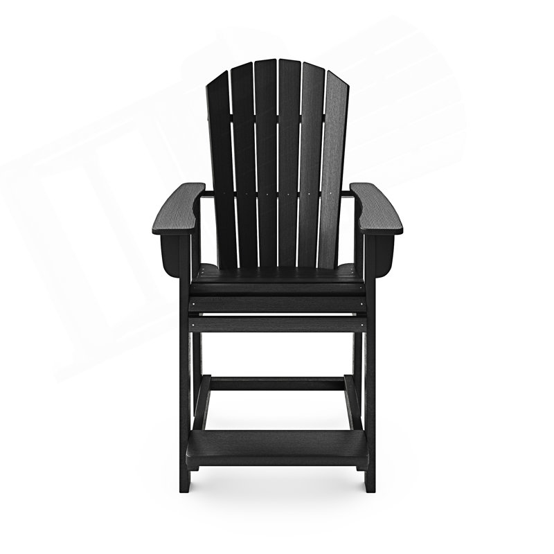 Chaise de comptoir de style Adirondack, Noir