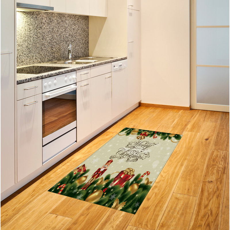 Christmas High Density Long Fiber Poly Threads Decorative Area Rug Carpet, Rectangle 2'7" x 5'