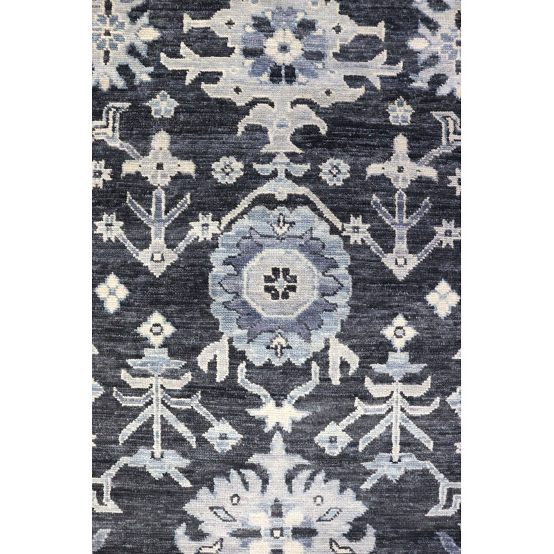 Sultanabad Wool Oriental Area Rug in Gray/Charcoal/White, Rectangle 8'9" x 11'7"