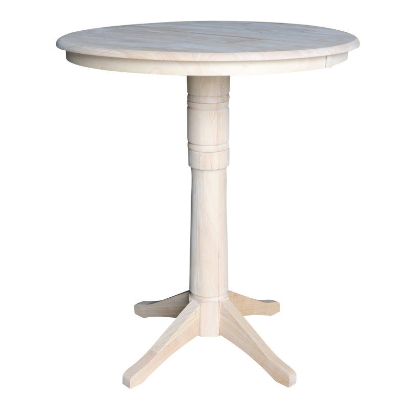 Ileia Extendable Solid Wood Dining Table, Unfinished/Finish