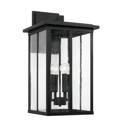Metal and Glass Wall Light