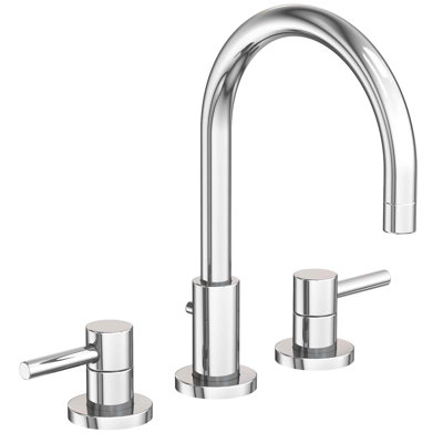 East Linear Widespread Bathroom Faucet with Drain Assembly