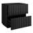 Jaylen 24" Wide Rectangular Fluted Nightstand in Black Grain-753986411
