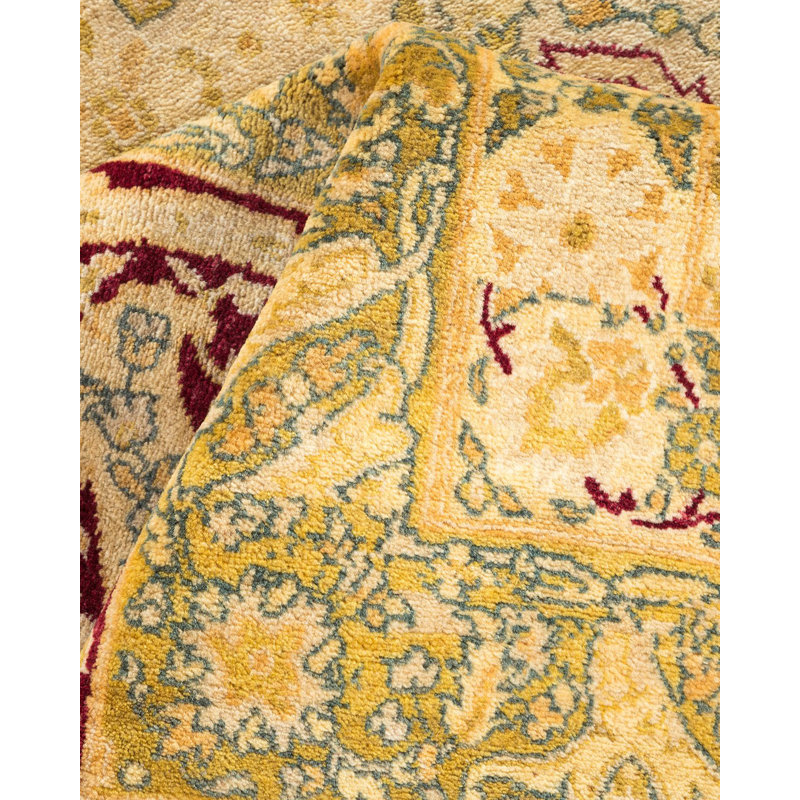 Pompey One-of-a-Kind 10 X 18 2000s Wool Area Rug in Yellow