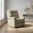 Velour Power Lift Chair In Lugano Taupe