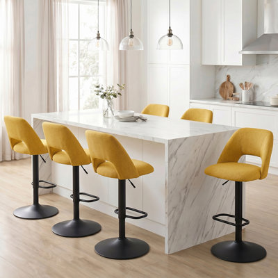 Tabouret de bar rotatif à hauteur ajustable Bridgette 24 "à 32" (ensemble de 6