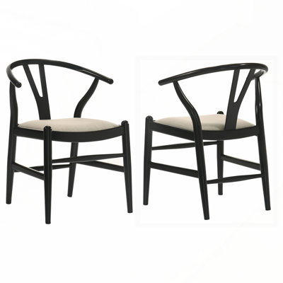 Set of 2 Wood Dining Side Chair Set Easy Movement Suitable For Dining Rooms
