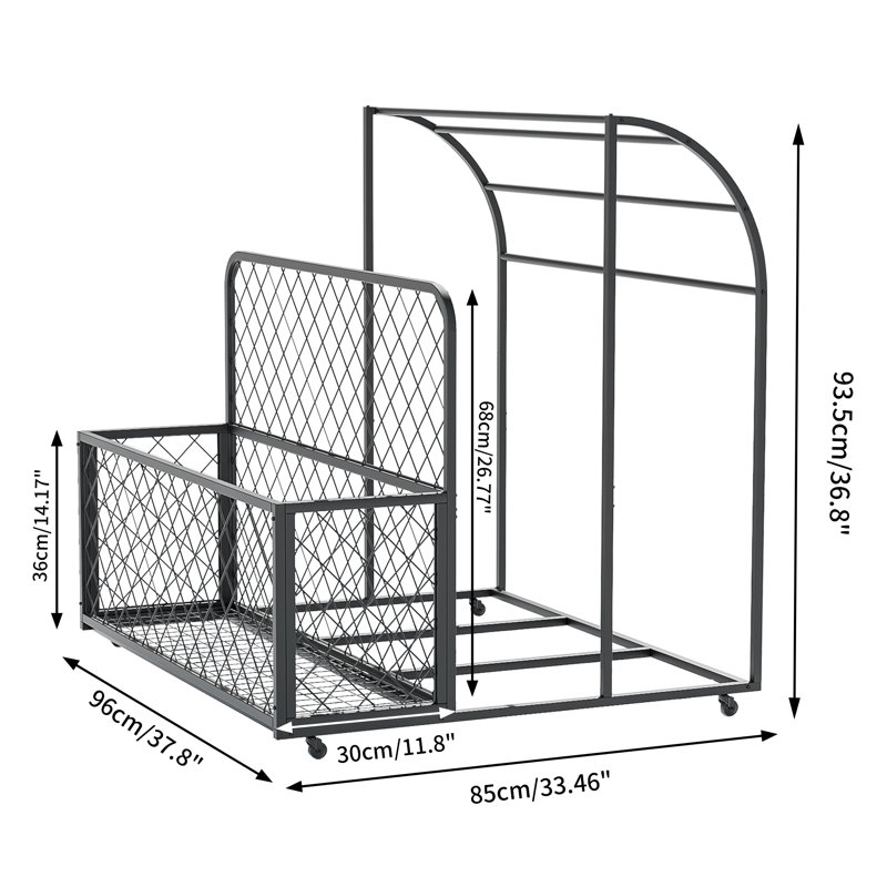 Chariot de rangement roulant pour flotteurs de piscine, panier en métal pour flotteurs, frites de piscine, gilets de sauvetage, ballons de plage