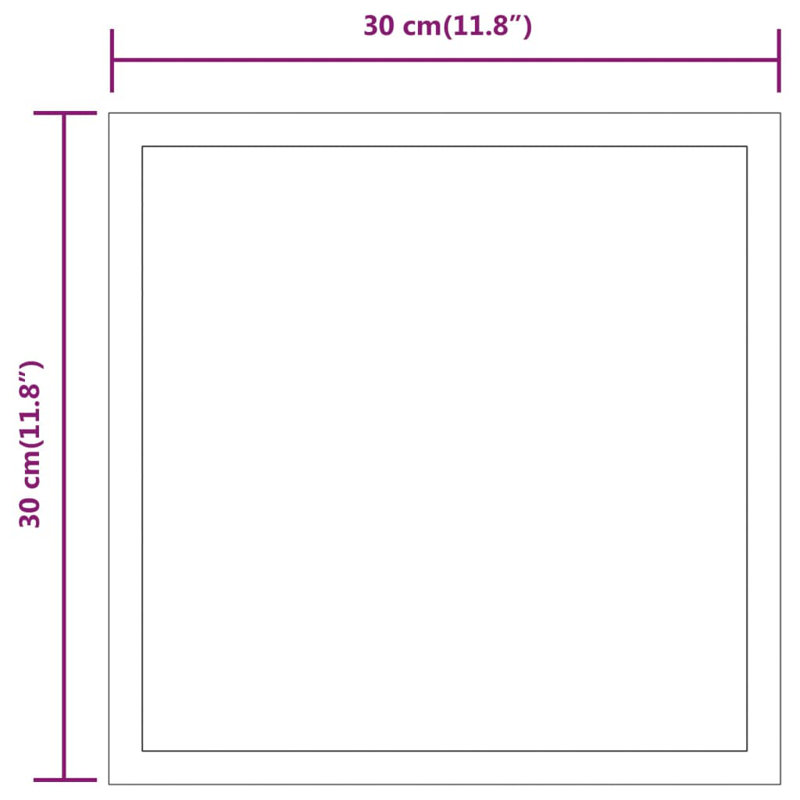 Jesse-James Flat Wall Mirror, 30cm H x 30cm W