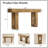 63'' Long Console Table, Farmhouse Entryway Table with Storage, Native Wood Grain Tree Scars, Wooden Rectangular Sofa Table Behind Couch for Entrance, Hallway, Living Room, Foyer (Natural Wood)