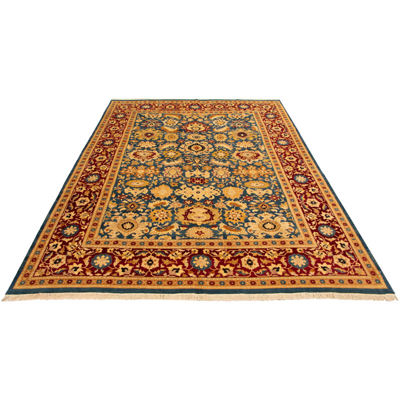 Tapis unique en laine noué à la main rouge nouvel âge pako 10 pi 2 po x 13 pi 9 po New Age