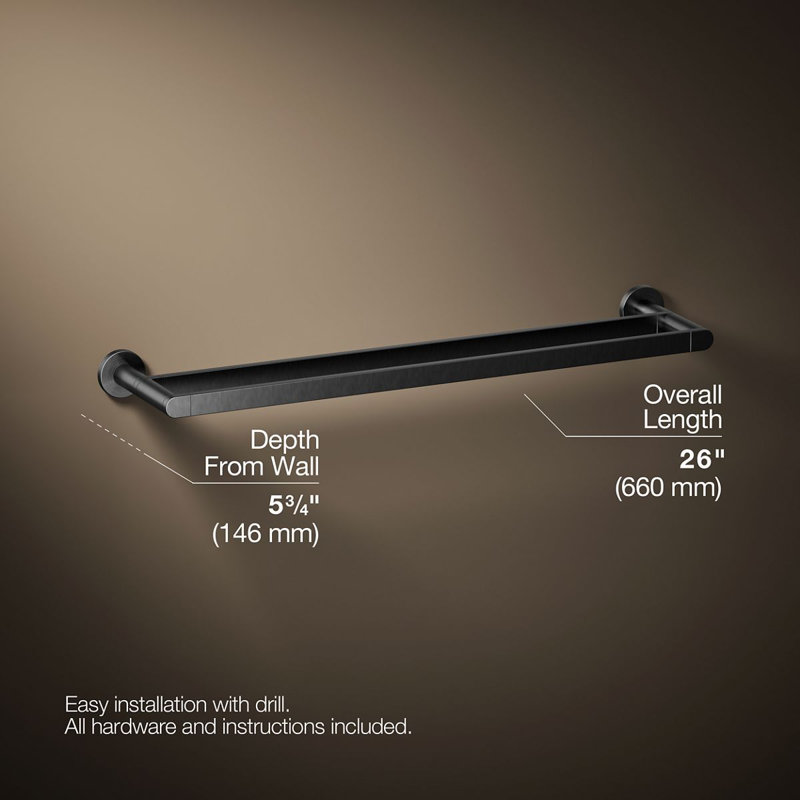 Composed 24 In. Double Towel Bar