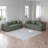 78.7-Inch Convertible Sleeper Sofa Bed With Cylindrical Pillow, Chenille Folding Mattress Couch With Side Pocket, Floor Sofa Lounge, 2PCS-613211951