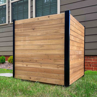 42in H x 38in W (2 Panels) No Dig Enclo Richmond Cedar Wood Privacy Screen, Ideal Outdoor Privacy Wall, Pool Equipment Enclosure, Trash Can Enclosures, Air Conditioner Fence, EC18008