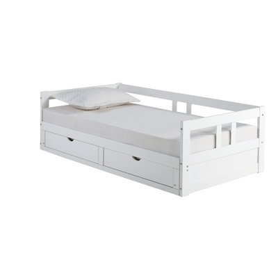 Melody Twin to King Extendable Day Bed with Storage, White