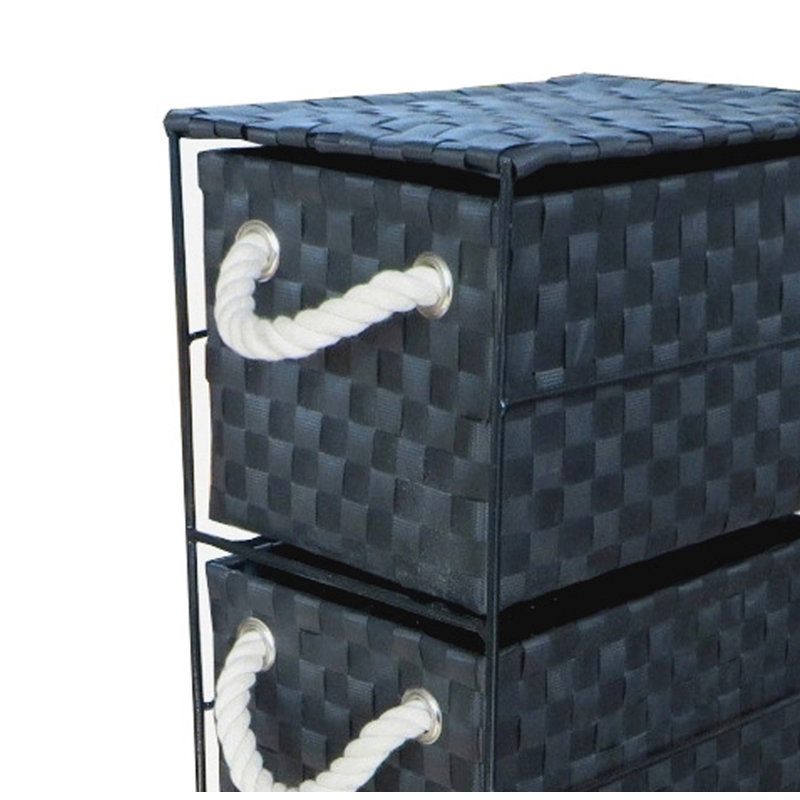33cm H x 25cm W Utility Cart, Black