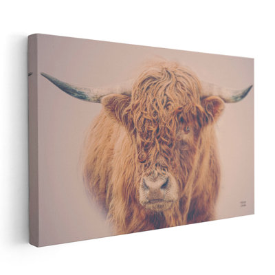 Highland in the Winter Fog - reproduction d'art sur toile