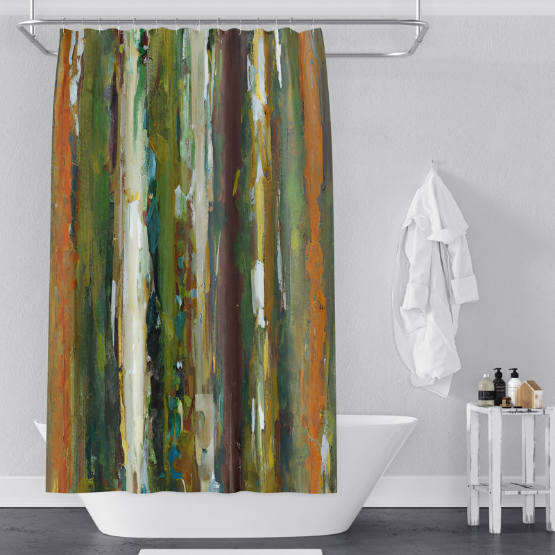 Striped Shower Curtain, 72" H x 70" W