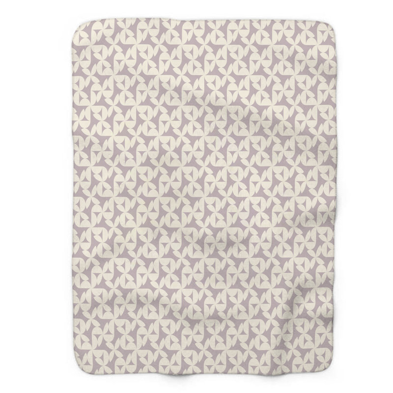 Mauve Boho - couverture Sherpa de qualité supérieure 1 pièce, Grand lit