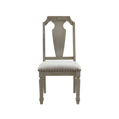 Ensemble de 2 chaises d'appoint en lin beige et chêne vieilli Zumala