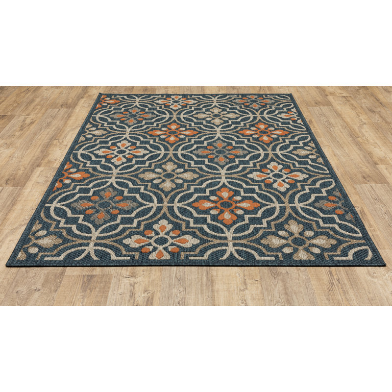 Izola Oriental Indoor/Outdoor Area Rug, Rectangle 7'10" x 10'
