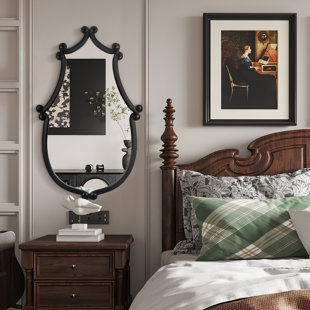 Miroir mural en bois
