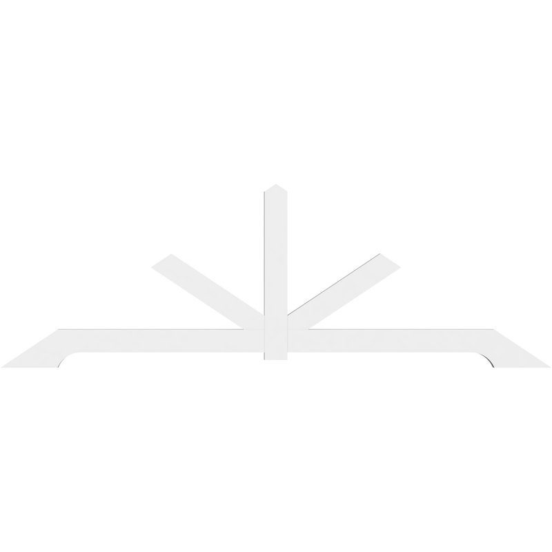 Support de pignon en PVC de qualité architecturale Vanguard, H 32 po x l 96 po (pas : 8/12), P 2 po x F 4 po