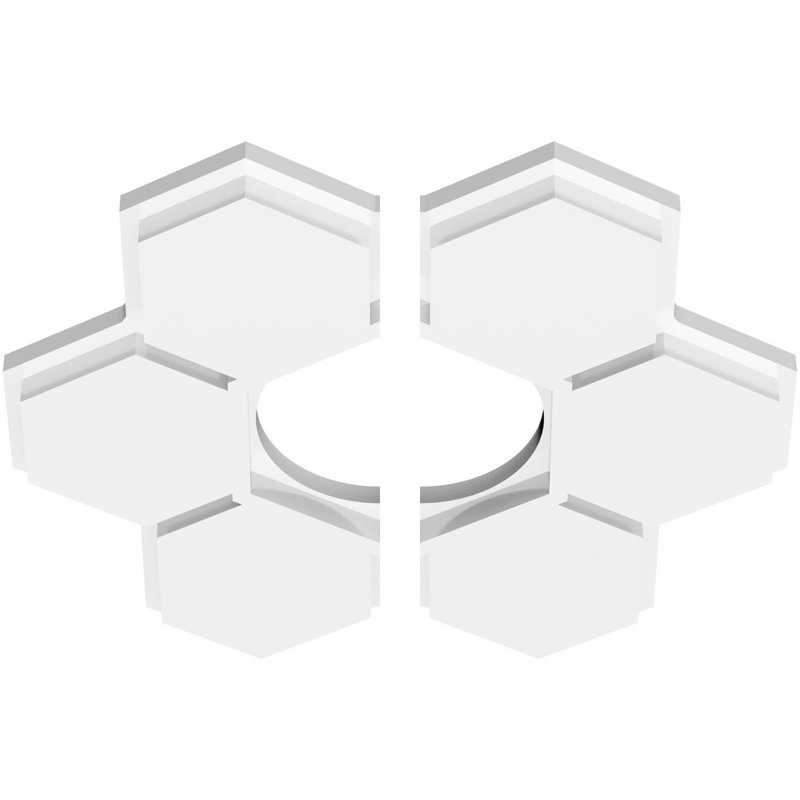 Médaillon de plafond contemporain en PVC de qualité architecturale 12 po x P 4 po x P 4 po x P 1 po