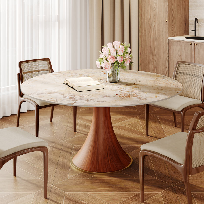 Table de salle à manger Farmhouse, H 29,52 po x L 59,05 po x l 59,05 po, Cream