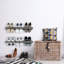 6 Pair Solid Wood Shoe Rack