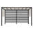 Sunjoy Outdoor Pergola 10 x 12 ft. Steel Pergolas with White Adjustable Shade and Privacy Screen for Backyard