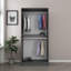 Armoire moderne avec 2 portes, noir et anthracite, 35,4 x 82,7 x 20,5 pouces | 100% panneau de particules enduit de mélamine, épaisseur: 0,7 pouce | Design industriel élégant, parfait pour les solutions de chambre à coucher et de rangement-243475564
