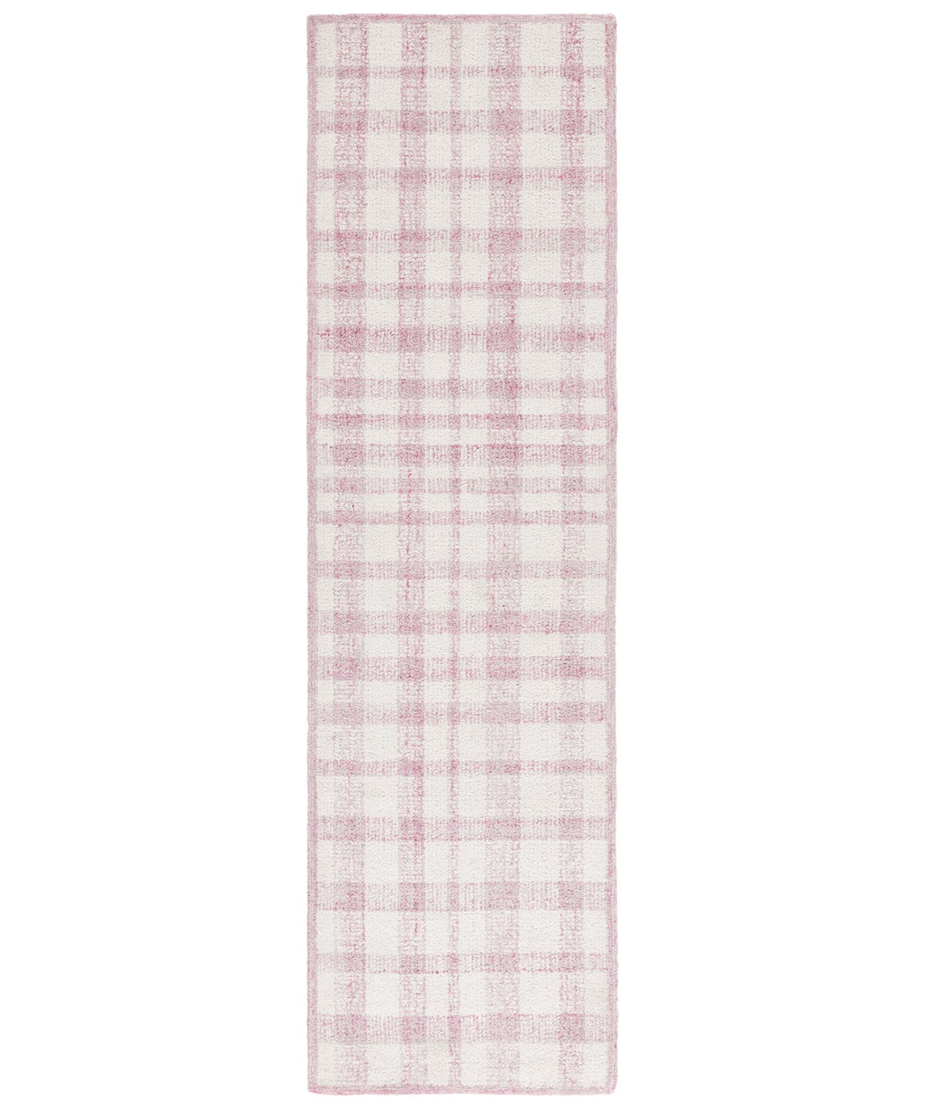 Hand-Tufted Plaid Performance Rug, Runner 2'3" x 8"