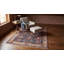 Tapis oriental en laine noué à la main bleu marine-143918991